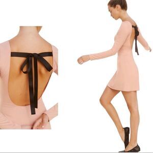 REFORMATION Mini Dress in Nude Blush with back tie Retail $118 NWT